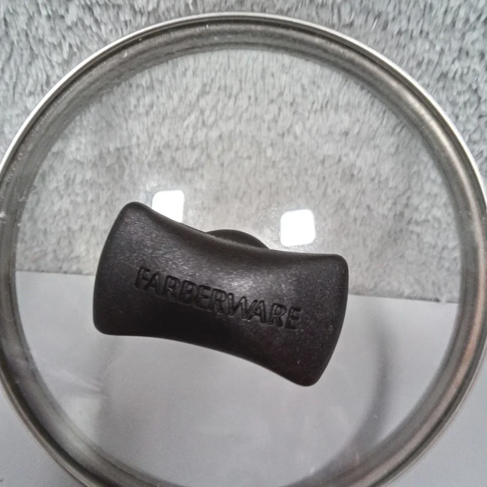 Farberware Replacement Glass Lid 6.75 Inch for Small‎ Pots Saucepans Black Knob